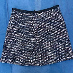 H&M Tweed Pleated Black & Pink Mini Skirt - Size 8